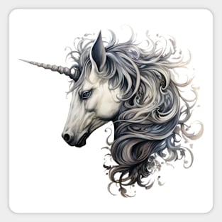 Wavy haired unicorn Magnet